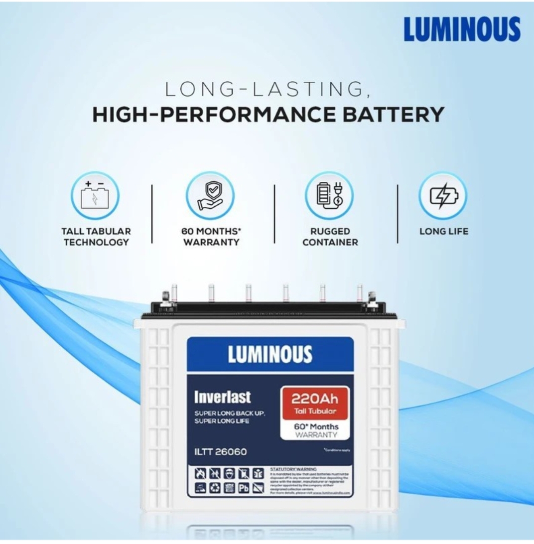 Luminous Inverlast ILTT26060 Tall Tubular Inverter Battery